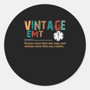 Nurse Gift Vintage EMT Nurse Älskare Gift Runt Klistermärke