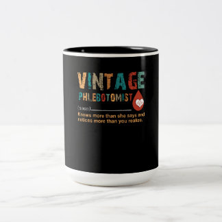 Nurse Gift | Vintage Phlebotomist Benice Gift Två-Tonad Mugg