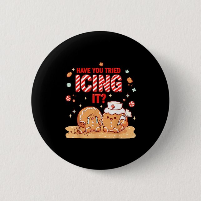 Nurse Gingerbread Man Costume, Xmas Have You Tried Knapp (Framsida)