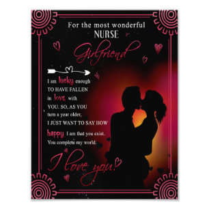 Nurse Girlkompis Gift Från Boykompis Valentine Fototryck