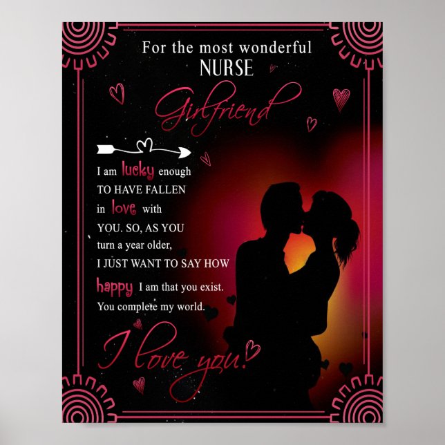 Nurse Girlkompis Gift | Från Boyvän Valentine Poster (Framsidan)