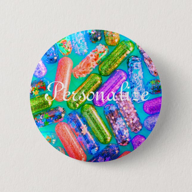 Nurse glitter ser medicintekniska tabletter söta. knapp (Framsida)