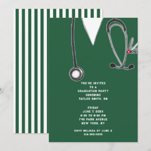 Nurse Grad Party Inbjudningar