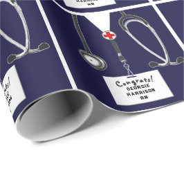 Nurse Graduation Gift Wrapping Paper Presentpapper
