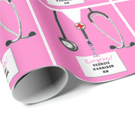 Nurse Graduation Gift Wrapping Paper Presentpapper