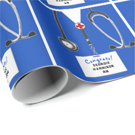 Nurse Graduation Gift Wrapping Paper Presentpapper