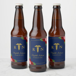 Nurse Graduation Ölflaska Etikett