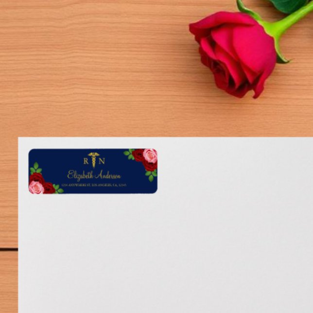 Nurse Graduation Returadress Etikett (Skapare uppladdad)