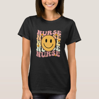Nurse Groovy Retro Hippie 6 T Shirt