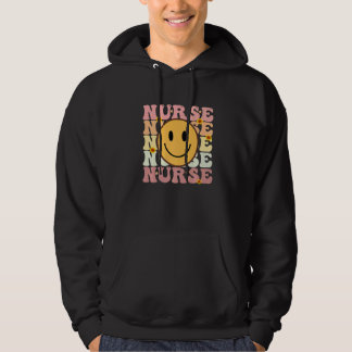 Nurse Groovy Retro Hippie   Hoodie