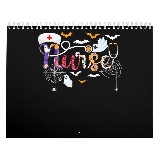 Nurse Halloween Costume Gift med Pumpkin Spider Kalender (Omslag)