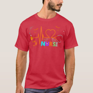 Nurse Halloween Costume Stethoscope Heartslag Pump T Shirt