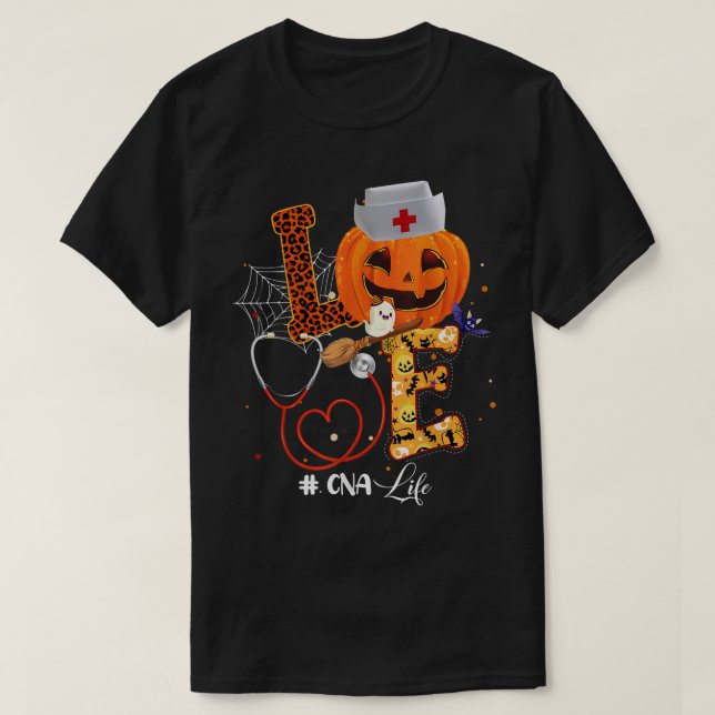 Nurse Halloween Costumes For Women Wth Love CNA Li T Shirt (Design framsida)