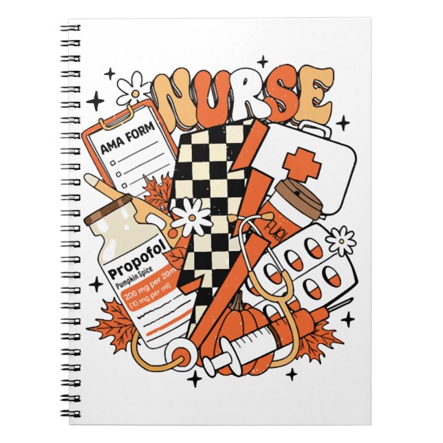 Nurse Halloween Cute Fall Anteckningsbok (Framsidan)