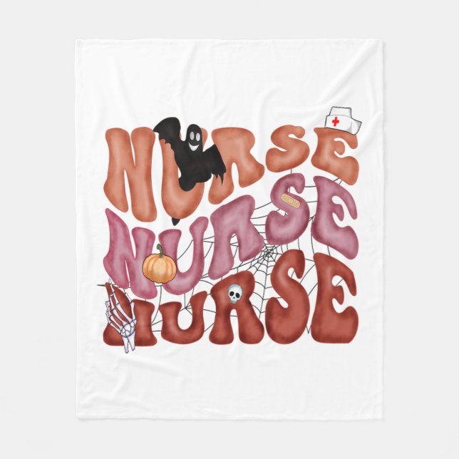 Nurse Halloween Fleecefilt (Framsidan)