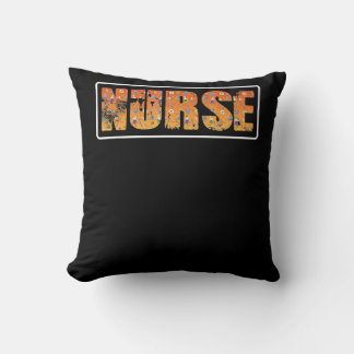 Nurse Halloween Gift med Pumpkin Spider Witch Hat Kudde