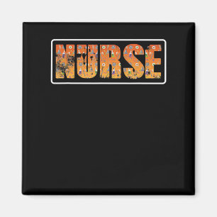 Nurse Halloween Gift med Pumpkin Spider Witch Hat Magnet