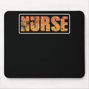 Nurse Halloween Gift med Pumpkin Spider Witch Hat Musmatta