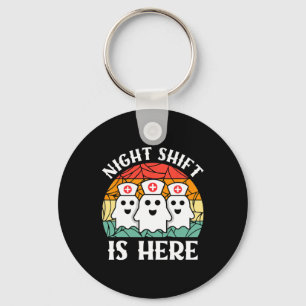Nurse Halloween Manar Women Night Shift Crew Ghost Nyckelring