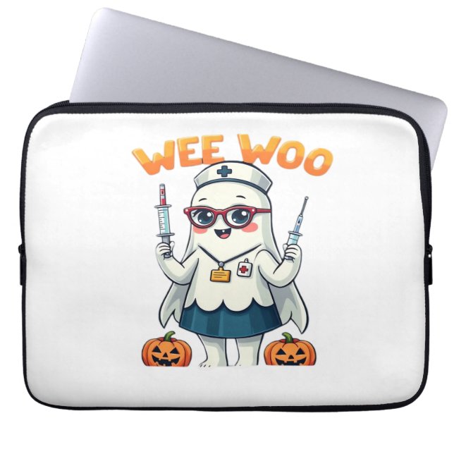 Nurse Halloween redo Classic T-Shirt Laptop Fodral (Framsidan)