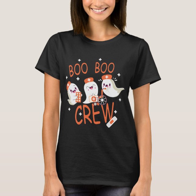 Nurse Halloween T-Shirt Boo Funny Halloween (Framsida)