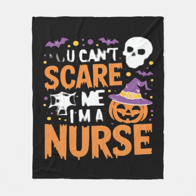 Nurse Halloween Witch Funny Nursing Essential T-Sh Fleecefilt (Framsidan)