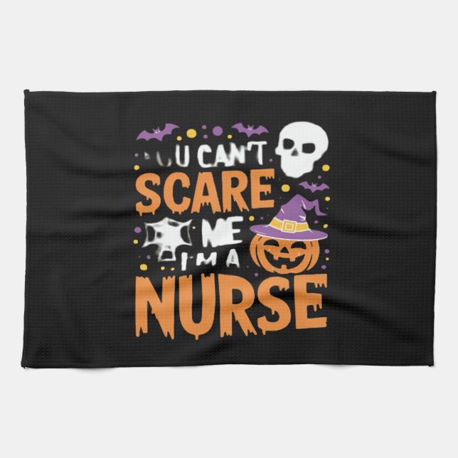 Nurse Halloween Witch Funny Nursing Essential T-Sh Kökshandduk (Horisontell)