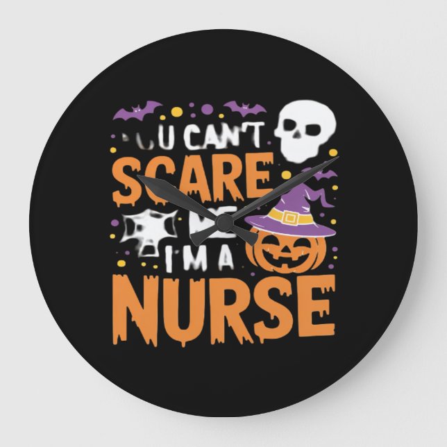 Nurse Halloween Witch Funny Nursing Essential T-Sh Stor Klocka (Framsida)