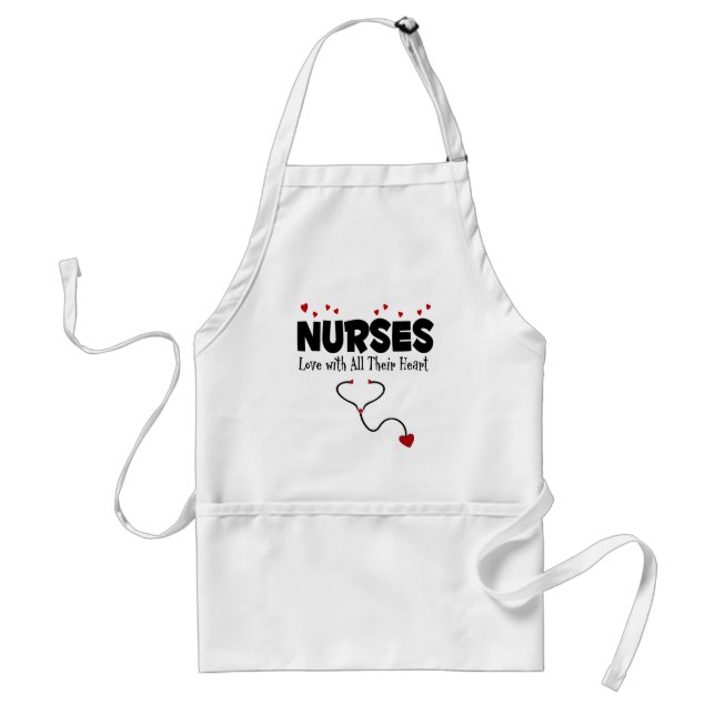 Nurse Heart Gift Förkläde (Framsidan)