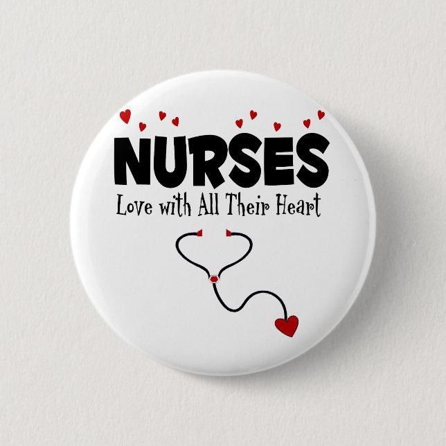 Nurse Heart Gift Knapp (Framsida)