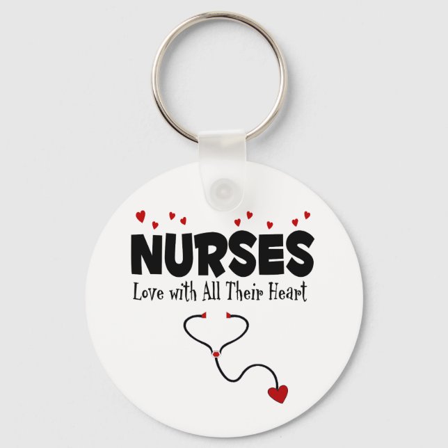 Nurse Heart Gift Nyckelring (Framsida)