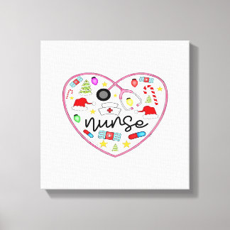 Nurse Heart, Halloween Oversized T-Shirt Canvastryck