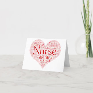 Nurse Heart Notecard Tack Kort