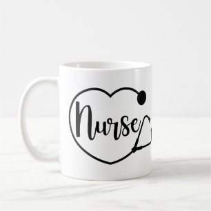 Nurse Heart Personlig Gift Kaffemugg