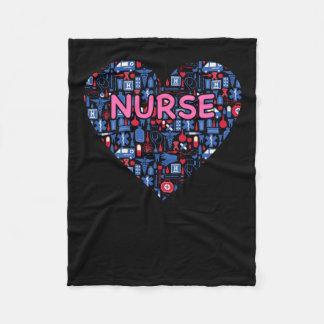 Nurse Heart RN Nurse for Women Inspirational Nurse Fleecefilt