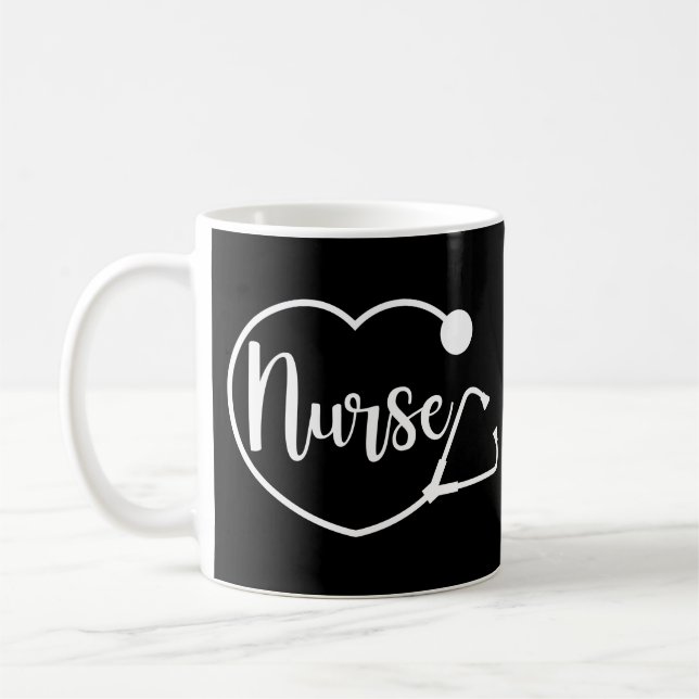Nurse Heart-steoskop Kaffemugg (Vänster)