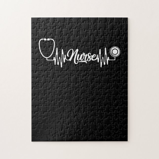 Nurse Heartslag Sjuksköterska Pussel (Vertikal)