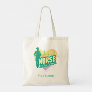 Nurse Heartslag Vintage Studenten Nursing School Tygkasse