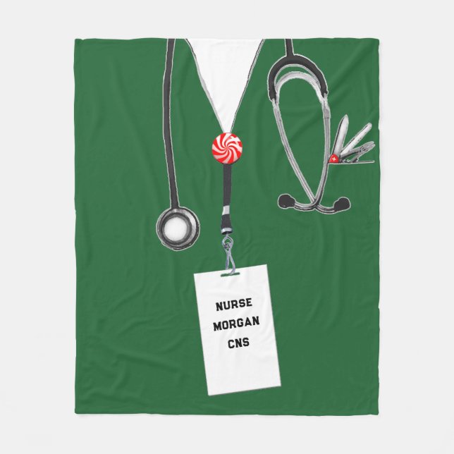 Nurse Helgdag Gift Fleecefilt (Framsidan)