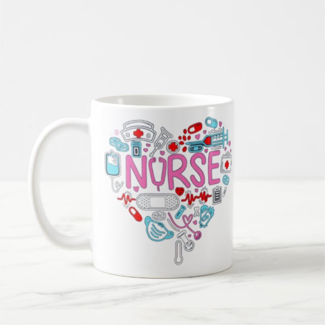 Nurse Hjärtbesvär Kaffemugg (Vänster)