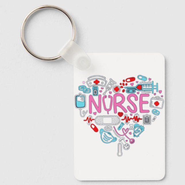 Nurse Hjärtbesvär Nyckelring (Framsida)