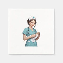 Nurse Holding Newborn – Gentle Care Medical Design Pappersservett