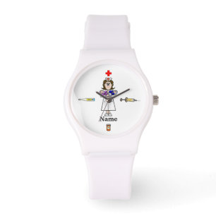 Nurse Holding Spädbarn Watch Personalize Namn! Armbandsur