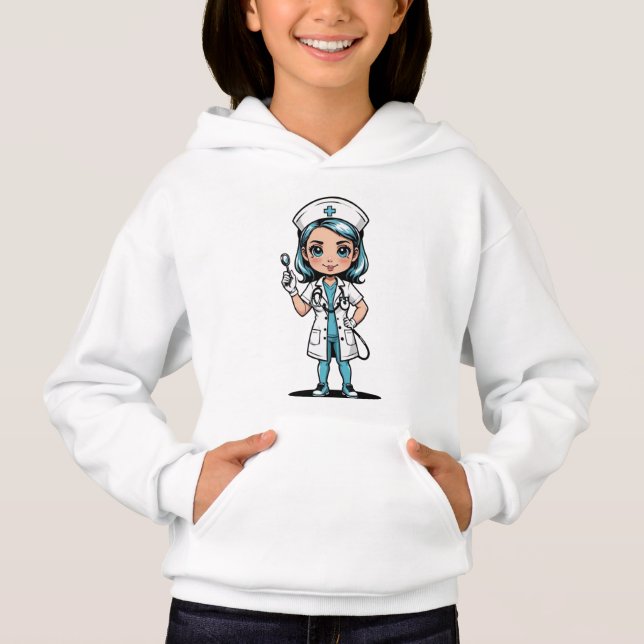 Nurse Hoodie Collection - Cozy Nursing Logos T Shirt (Framsida)