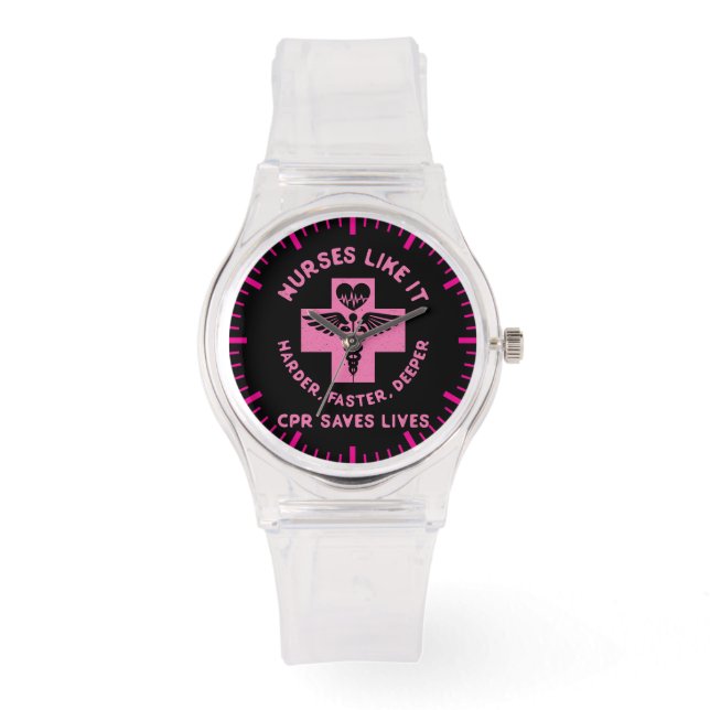 Nurse Humor - CPR Spara Lives - Lönsam Novelty Armbandsur (Framsida)