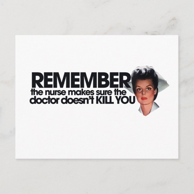 Nurse Humor Vykort (Framsida)