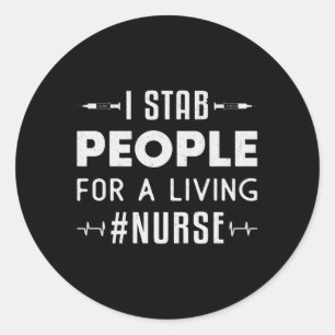 #Nurse ICU Nurses Medicine Akut Ambulance Runt Klistermärke