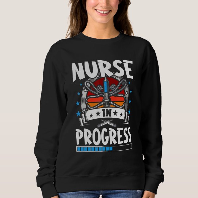 Nurse In Progress Trainee Student T Shirt (Framsida)