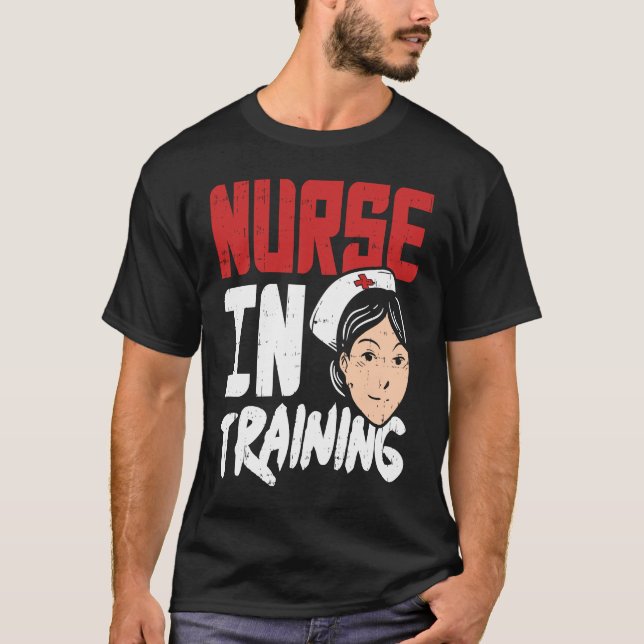 Nurse in Training  Future RN Student T Shirt (Framsida)