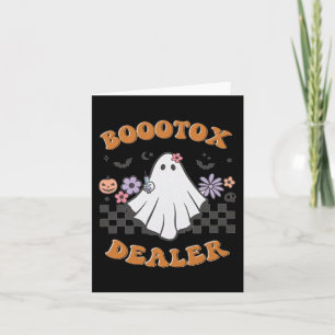 Nurse Injector Halloween Retro Botox Dealer Ghost Kort